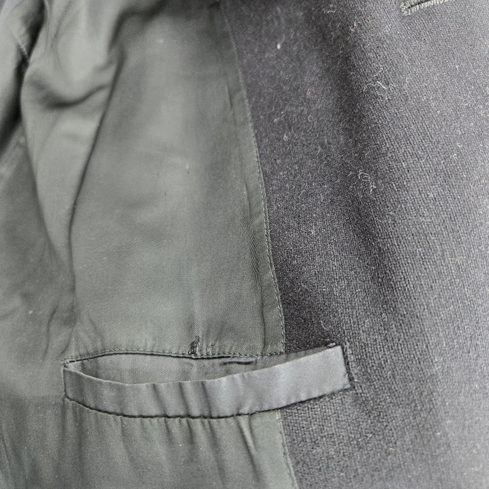 Vintage 40s WW2 US Naval Clothing Factory 10 Button Navy Wool PeaCoat Military - Picture 11 of 16